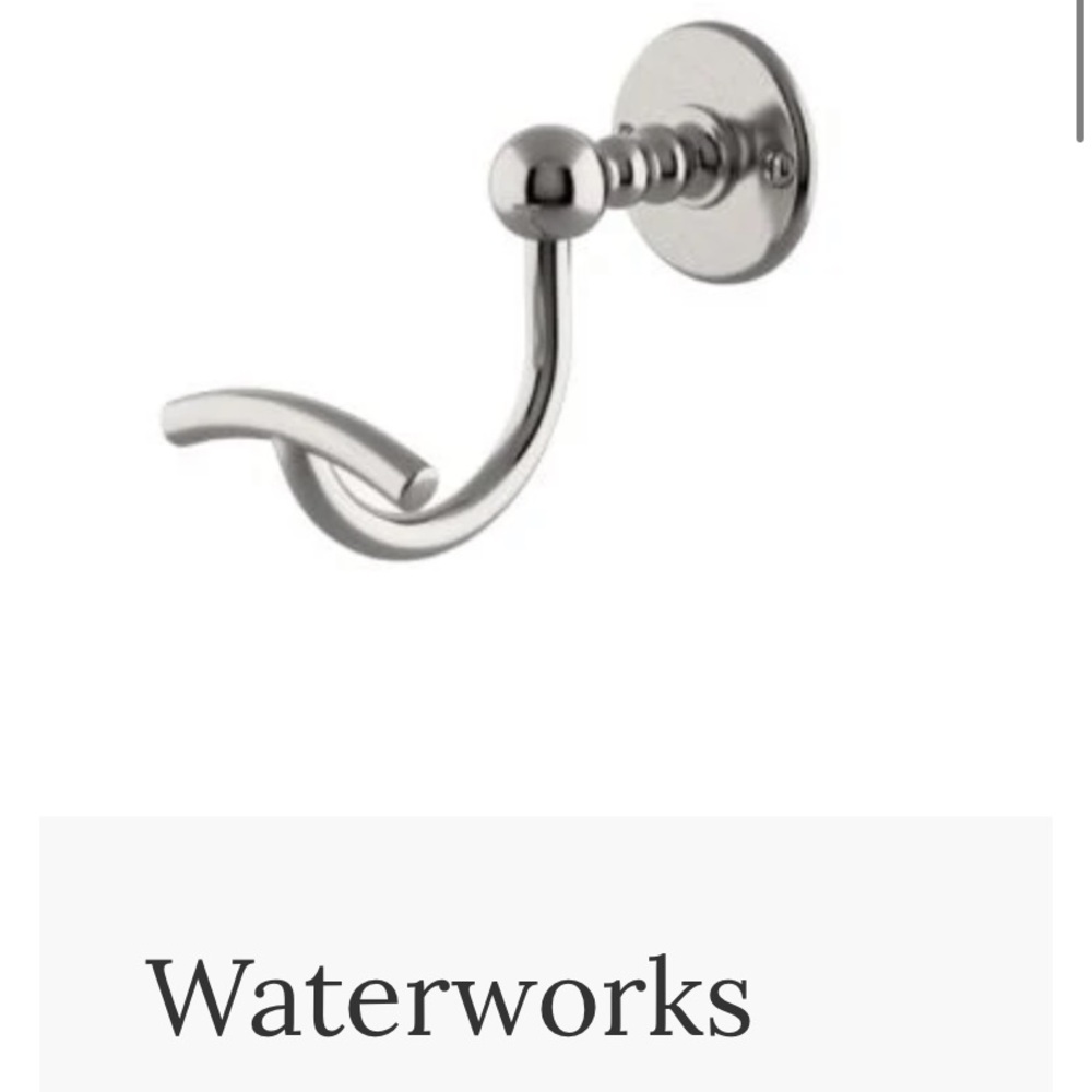 WATERWORKS "Etoile" NICKEL  Robe Hook
